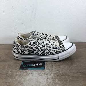 Converse CTAS Snow Leopard Animal Print White Black Sneakers Women's 7 146181F